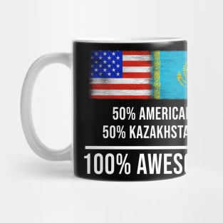 50% American 50% Kazakhstani 100% Awesome - Gift for Kazakhstani Heritage From Kazakhstan Mug